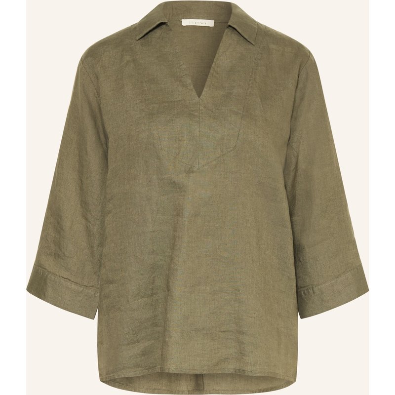 Lilienfels Blusenshirt Aus Leinen Mit 3/4-Arm gruen