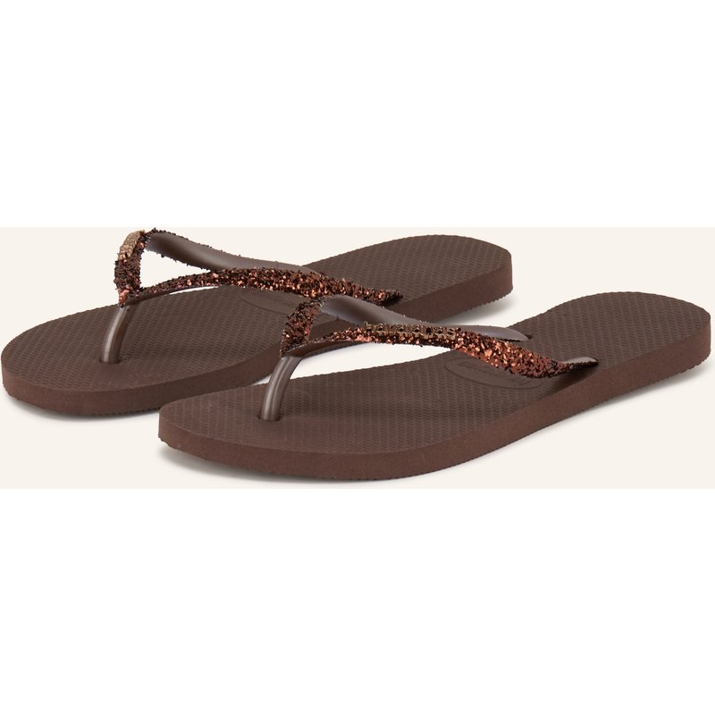 Havaianas Zehentrenner Slim Glitter Ii braun
