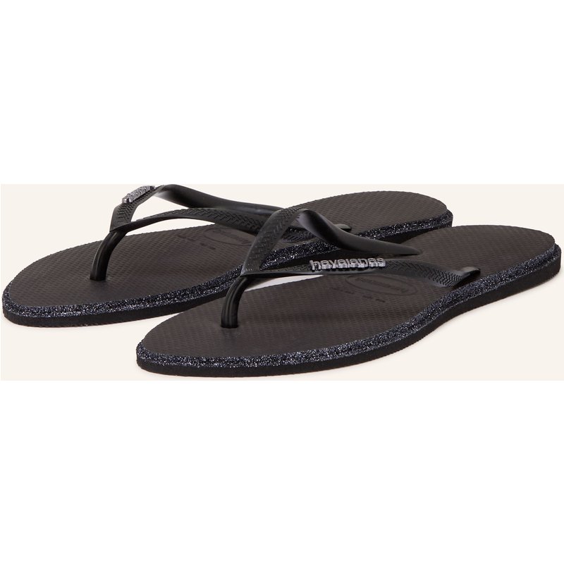 Havaianas Zehentrenner Slim Point Glitter schwarz