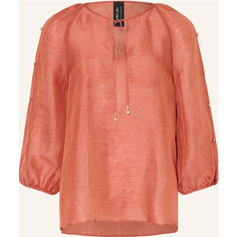 Marc Cain Blusenshirt Mit Leinen Und Seide rot