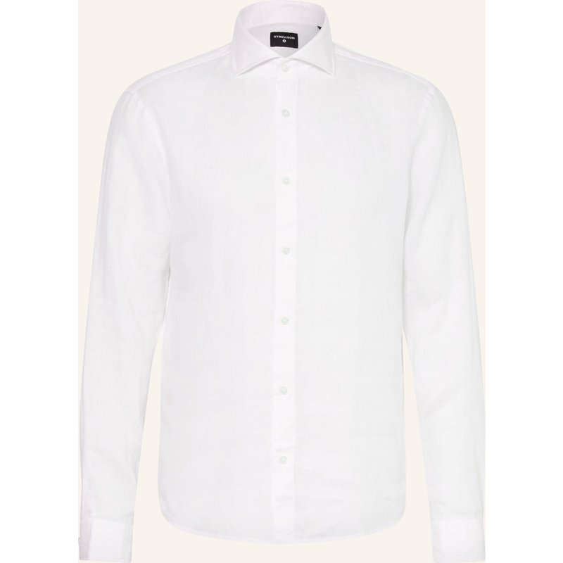 Strellson Leinenhemd Ceasar Slim Fit weiss