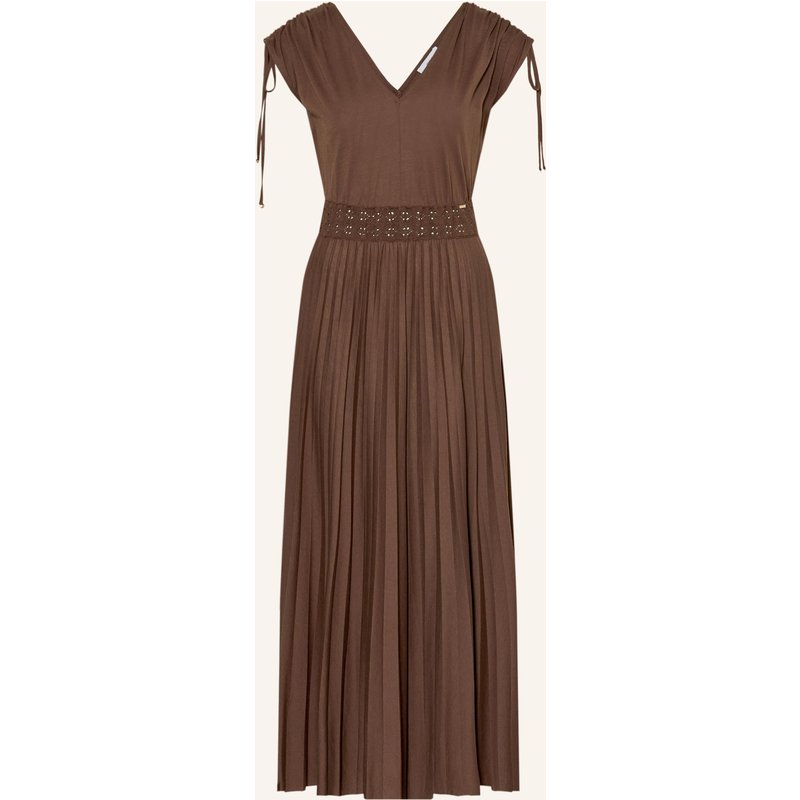 Cinque Jerseykleid Cifioni Mit Plissees Und Spitze braun