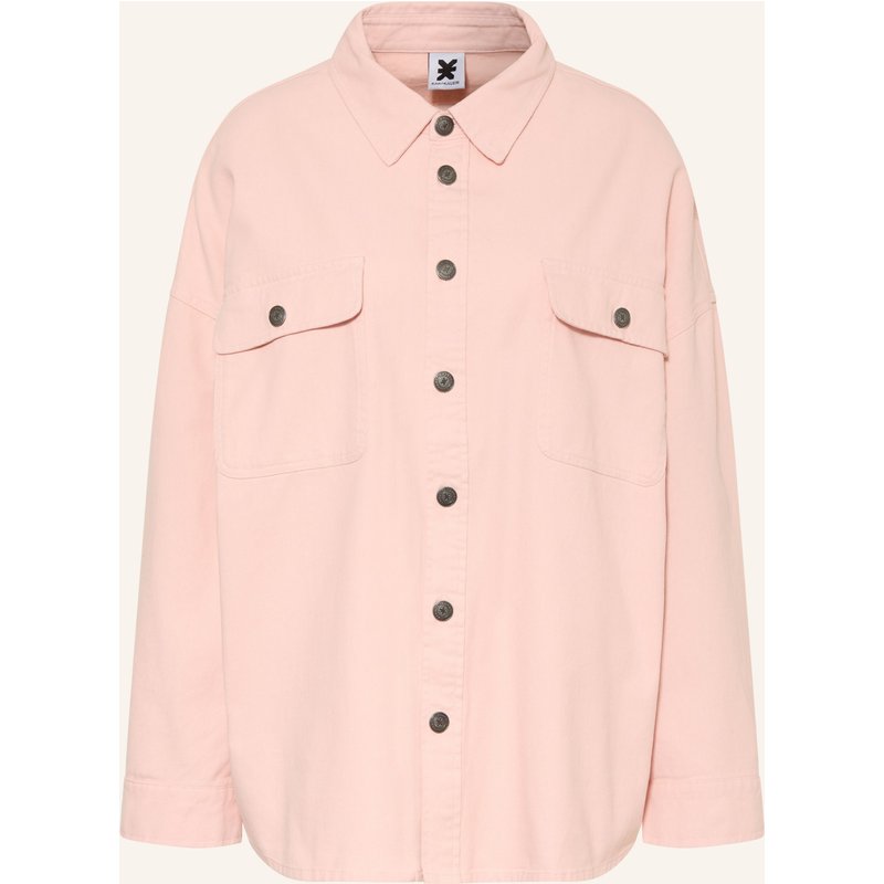 Karo Kauer Jeans-Overshirt rosa