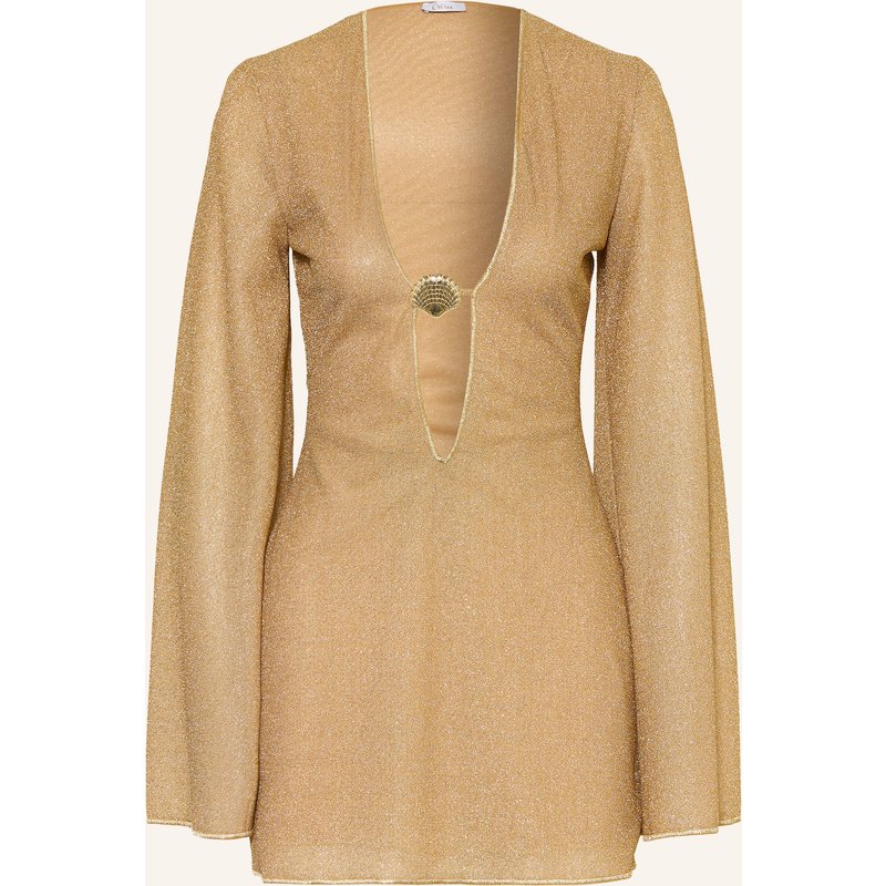 Oséree Strandkleid Lumière Mit Glitzergarn gold