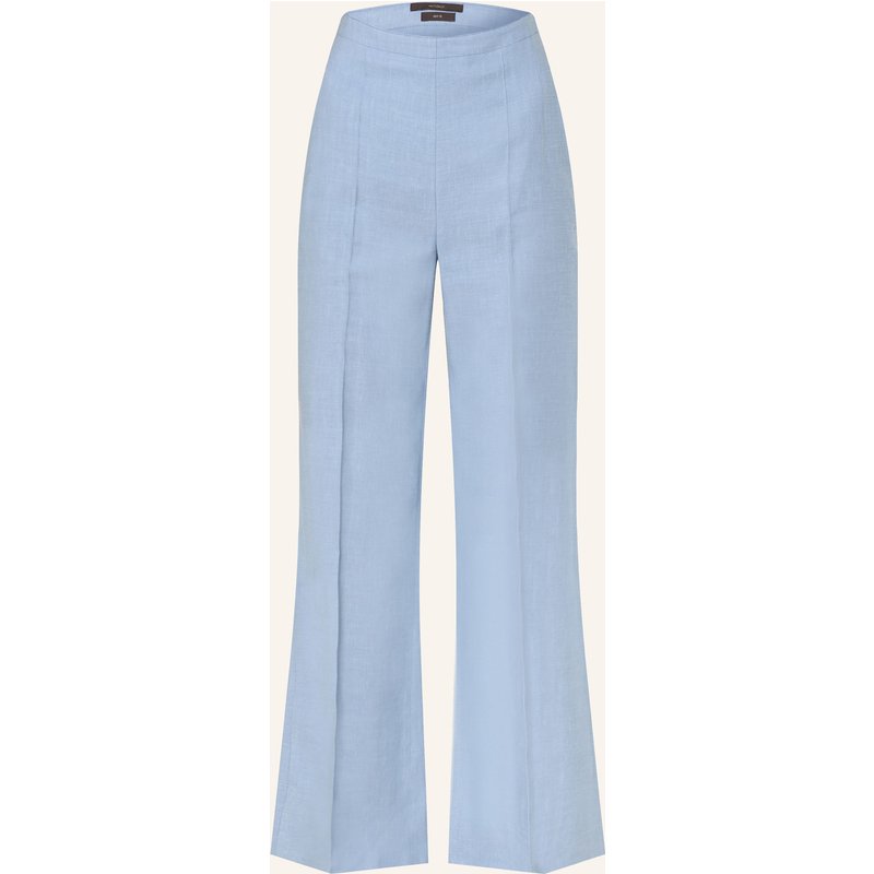 Windsor. Marlenehose Mit Leinen blau