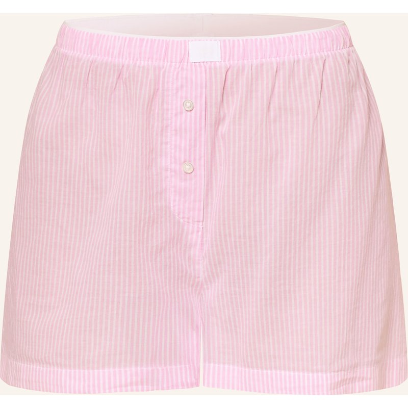 Mey Schlafshorts Serie Cotton Stripes rosa
