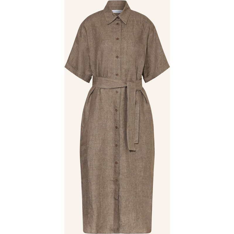 Iris Von Arnim Hemdblusenkleid Santaluz Aus Leinen beige