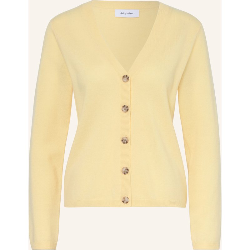 Darling Harbour Strickjacke Aus Cashmere gelb