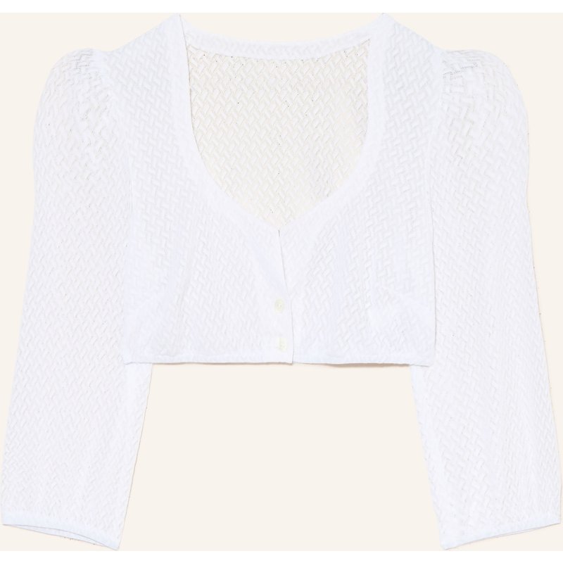 Waldorff Dirndlbluse Mit 3/4-Arm weiss