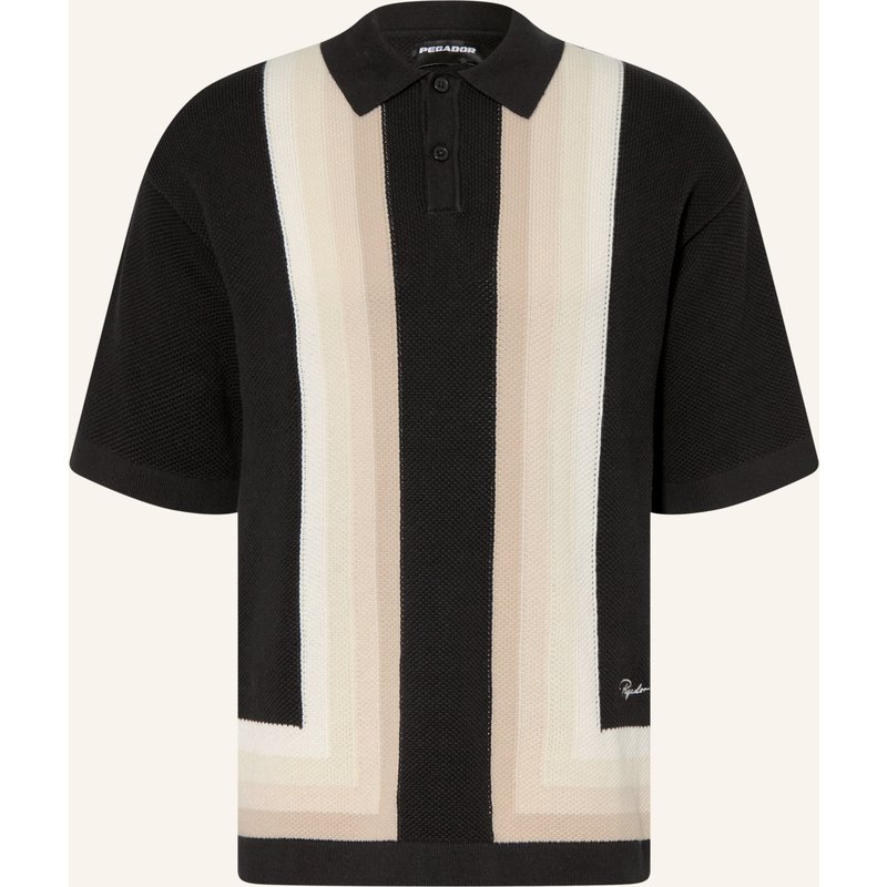 Pegador Strick-Poloshirt Tellero schwarz