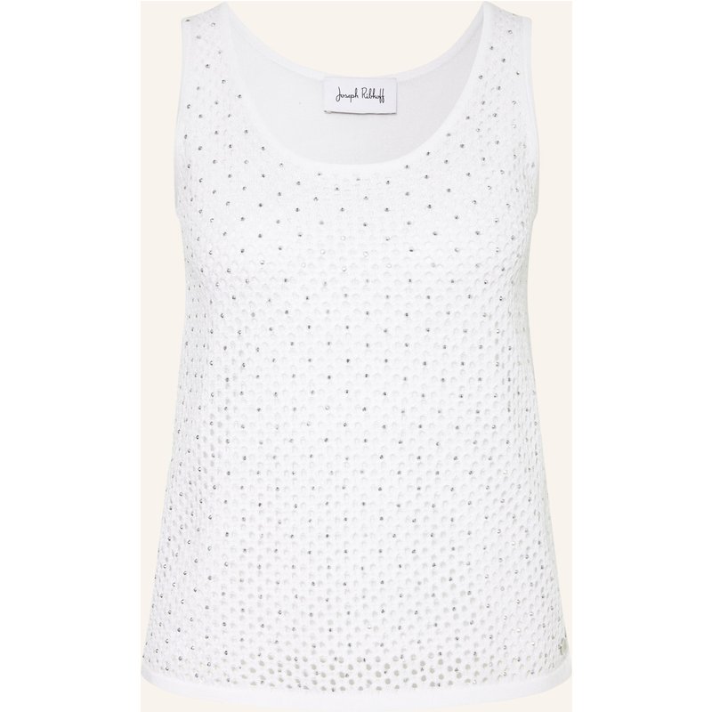 Joseph Ribkoff Stricktop Mit Schmucksteinen weiss