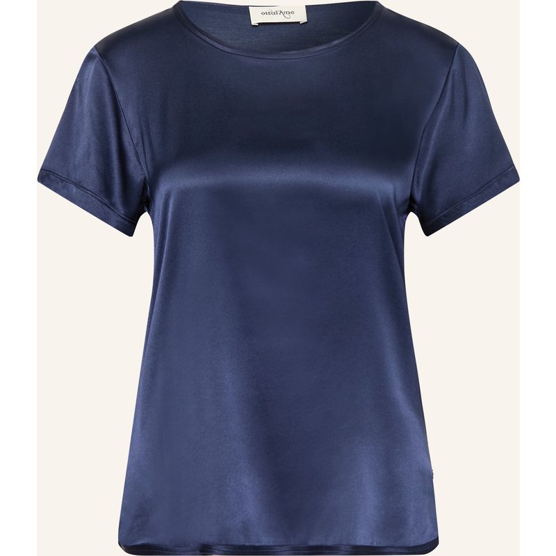 Ottod'ame Blusenshirt Aus Seide blau