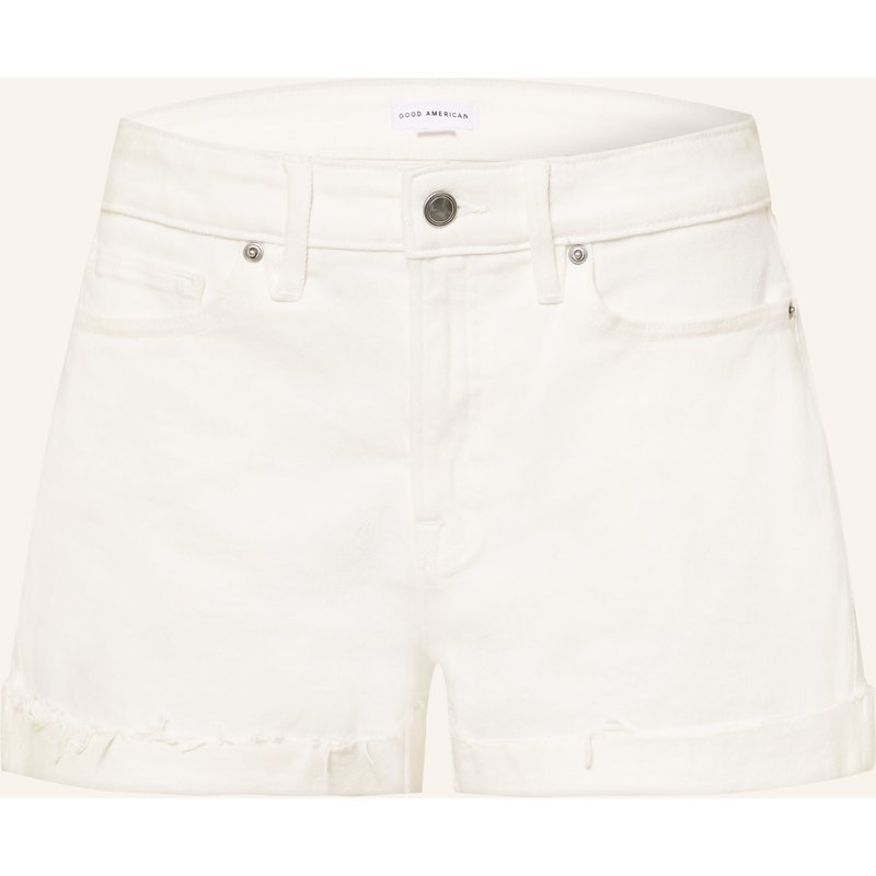 Good American Jeansshorts Good Girlfriend weiss