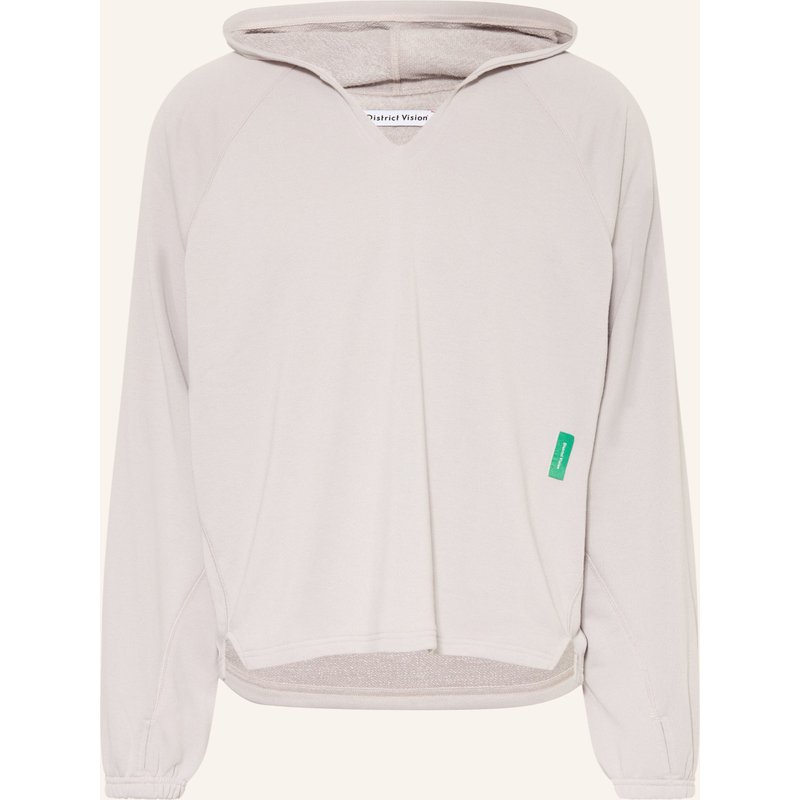 District Vision Hoodie Open Neck grau