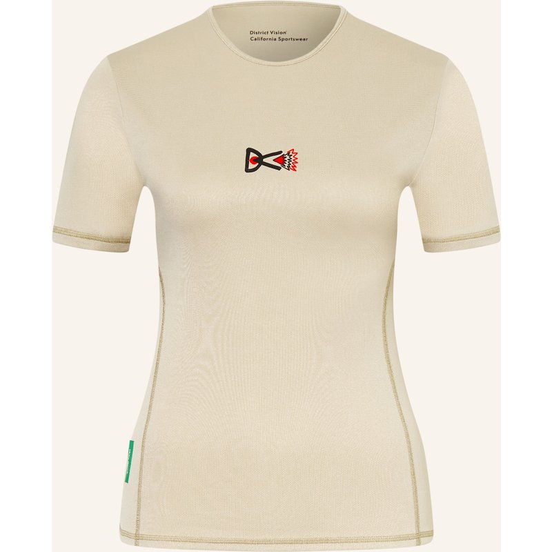 District Vision T-Shirt Paneled Training beige