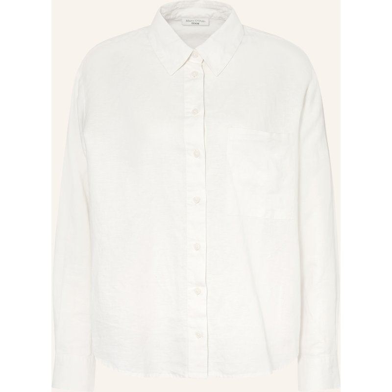 Marc O'polo Denim Hemdbluse Mit Leinen weiss