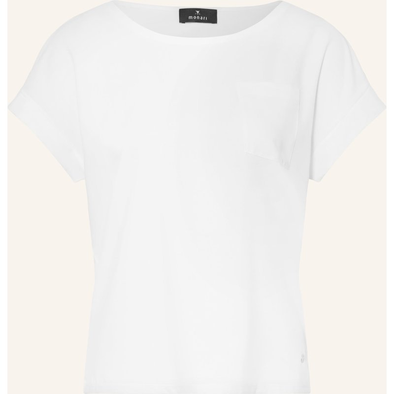 Monari Blusenshirt Im Materialmix weiss