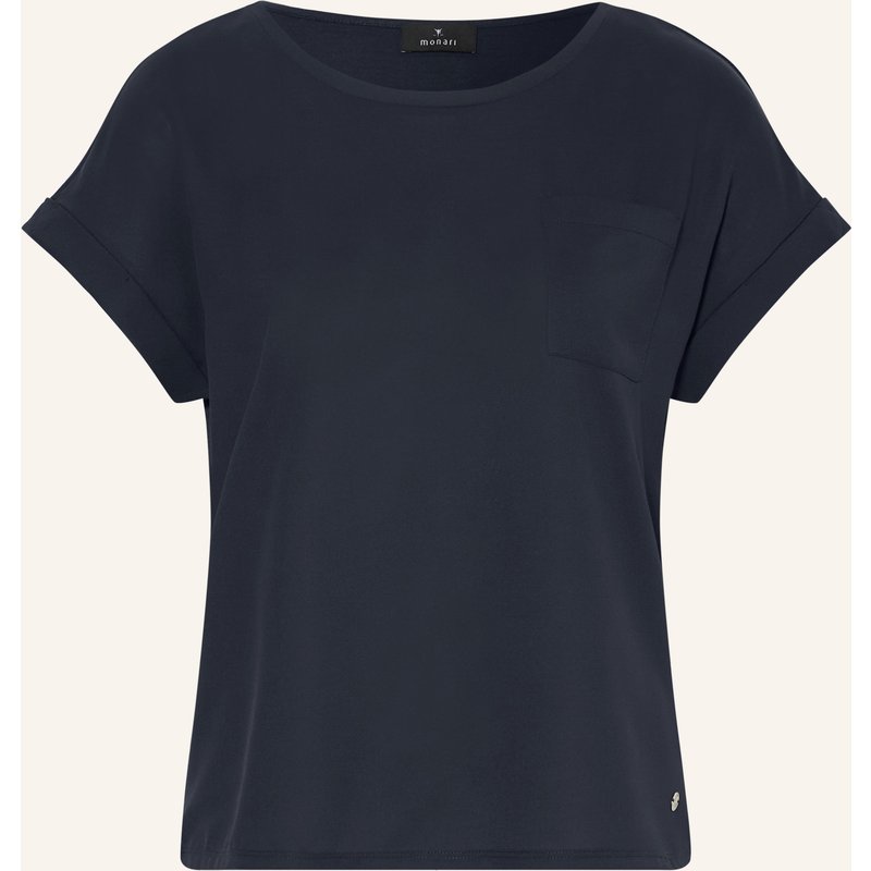 Monari Blusenshirt Im Materialmix blau