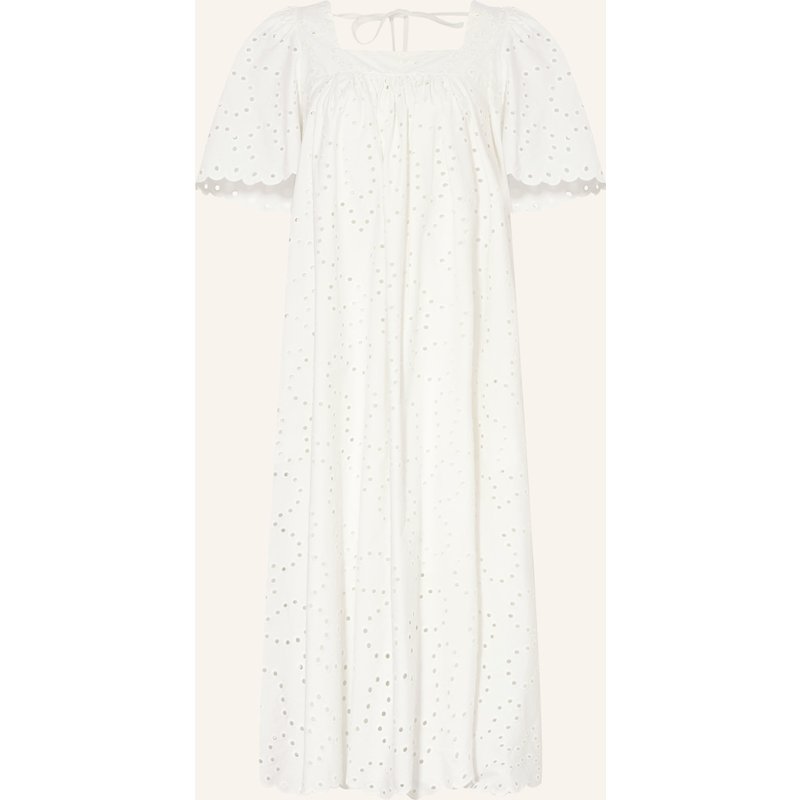 Suncoo Kleid Cyriel Aus Lochspitze weiss
