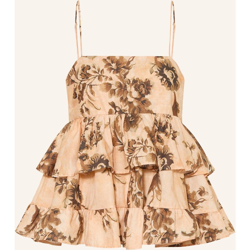 Esthé Top Mit Rüschen beige