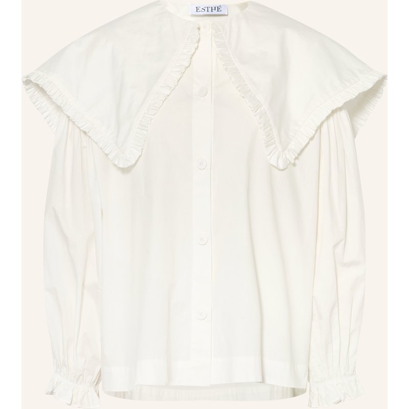 Esthé Bluse Mit Rüschen weiss