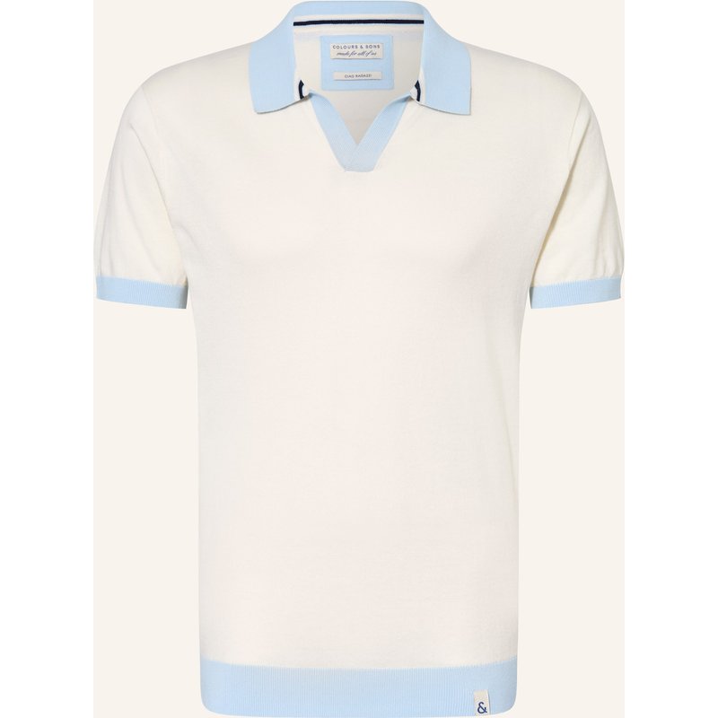 Colours & Sons Strick-Poloshirt weiss