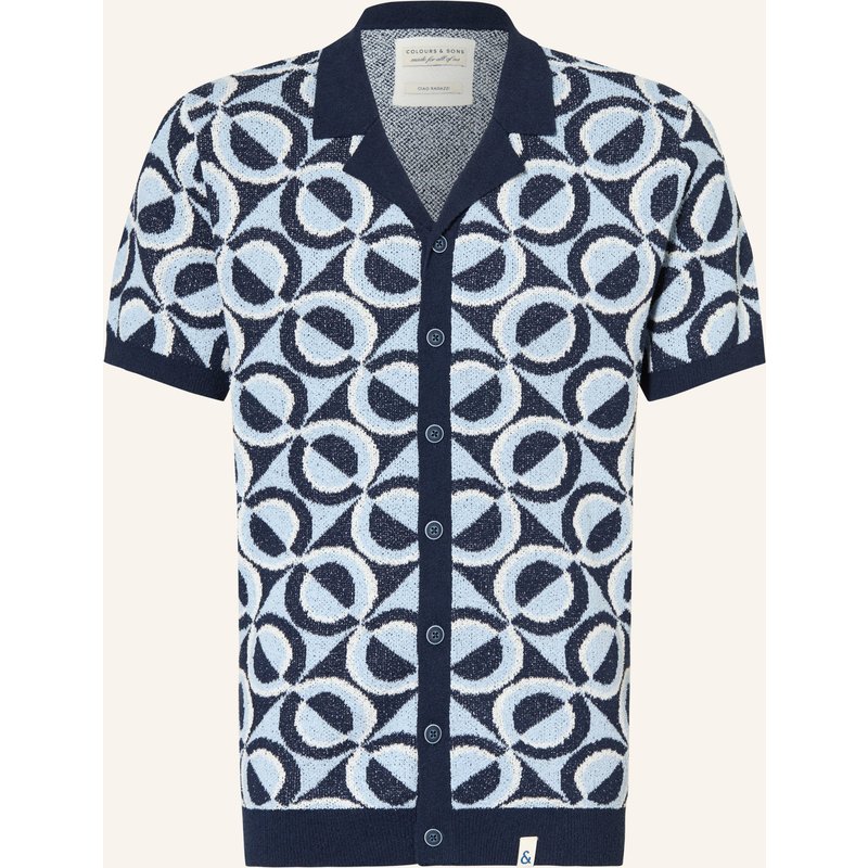 Colours & Sons Kurzarm-Hemd blau