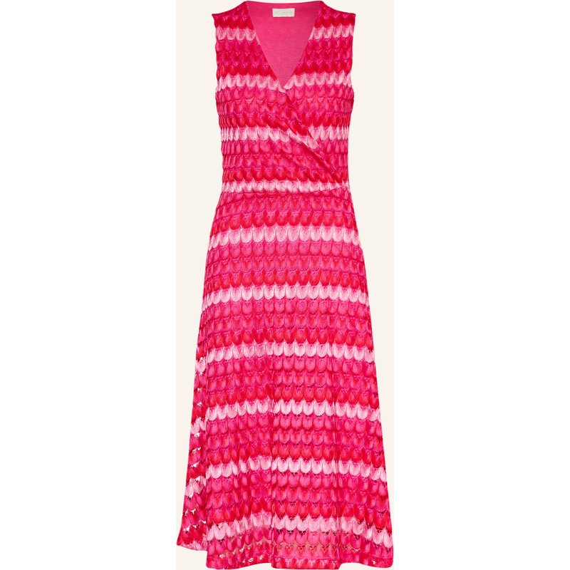Milano Italy Häkelkleid In Wickeloptik pink