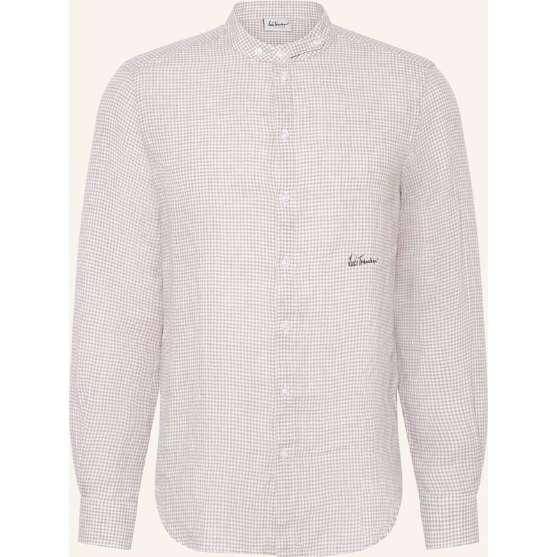 Luis Trenker Leinenhemd Lubernet Regular Fit Mit Stehkragen beige