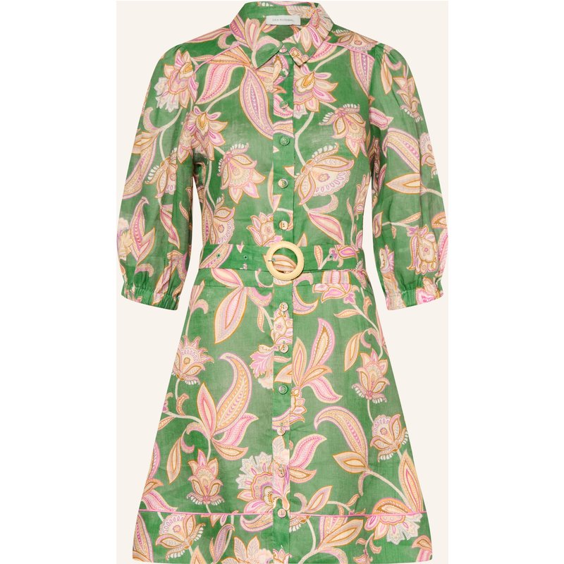 Dea Kudibal Hemdblusenkleid Marydea Aus Leinen Mit 3/4-Arm gruen