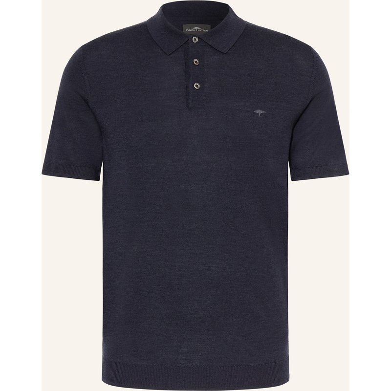 Fynch-Hatton Strick-Poloshirt blau