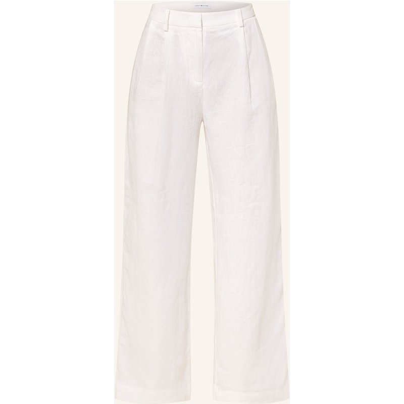 Tommy Hilfiger Marlenehose Aus Leinen weiss