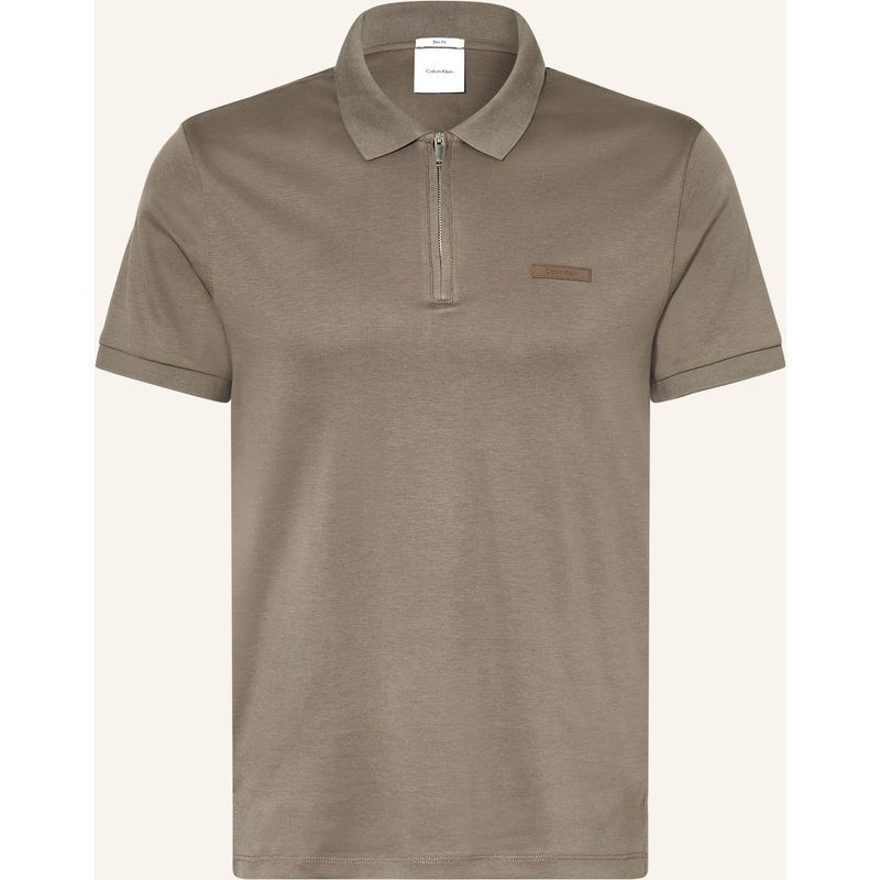 Calvin Klein Jersey-Poloshirt Slim Fit braun