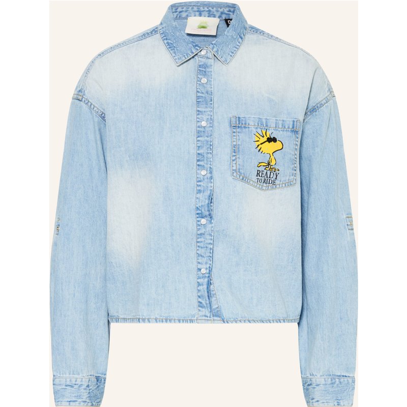 Princess Goes Hollywood Jeansbluse Mit Schmucksteinen blau