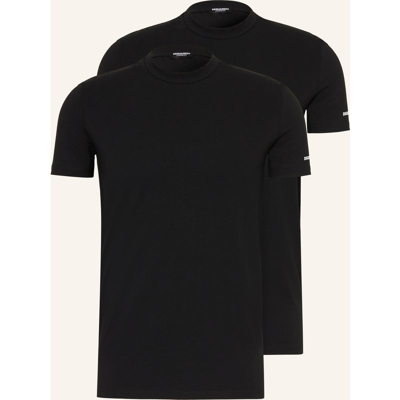 dsquared2 2er-Pack T-Shirts schwarz