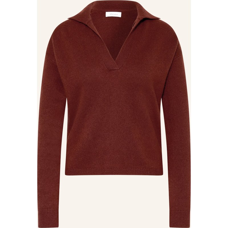 Darling Harbour Strick-Poloshirt Aus Cashmere braun