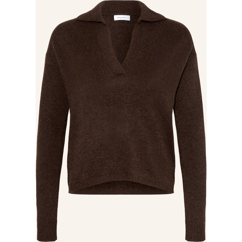 Darling Harbour Strick-Poloshirt Aus Cashmere braun