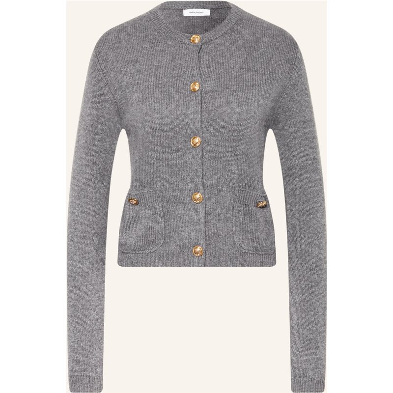 Darling Harbour Strickjacke Aus Cashmere grau