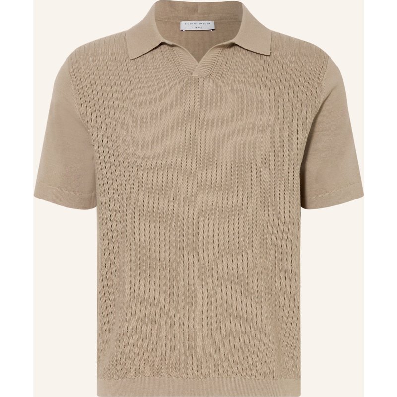 Tiger Of Sweden Strick-Poloshirt Eoin beige