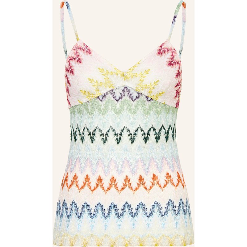 Missoni Stricktop Mit Glitzergarn weiss
