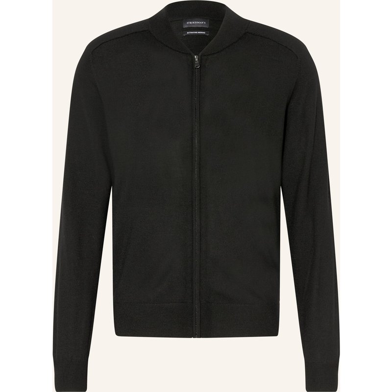 Strokesman's Strickjacke Aus Merinowolle schwarz
