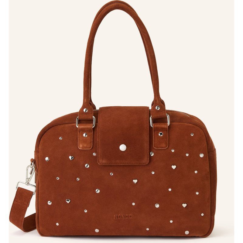 Núnoo Laptop-Tasche Harper Sweetheart Mit Nieten braun