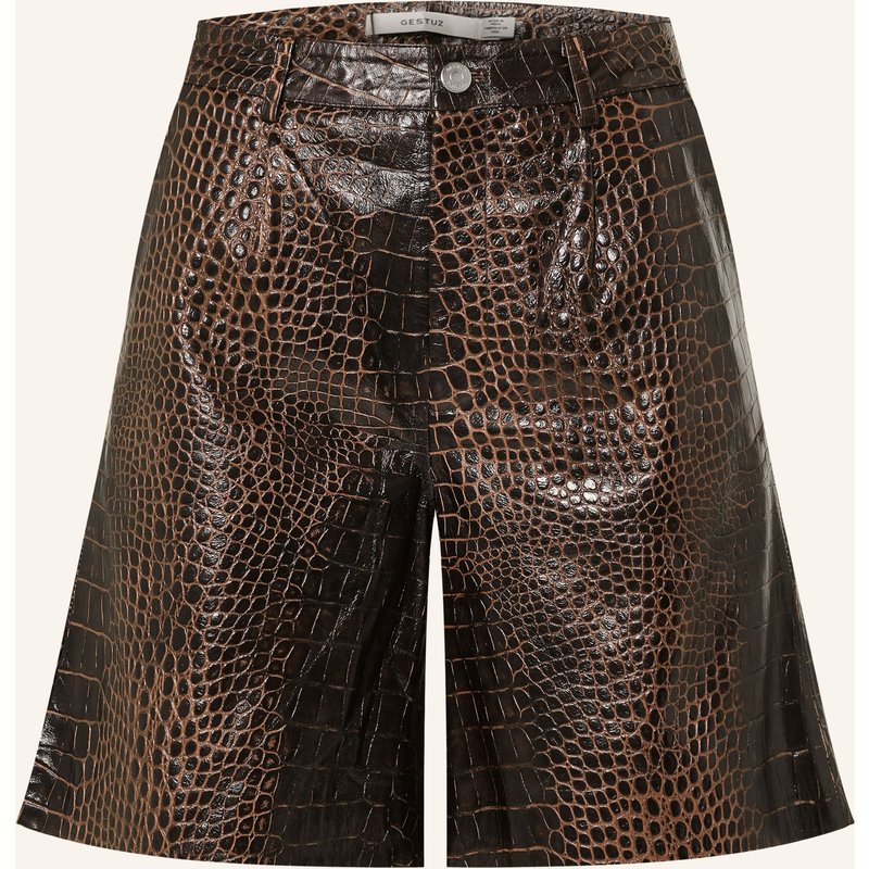 Gestuz Ledershorts Gzcesi braun