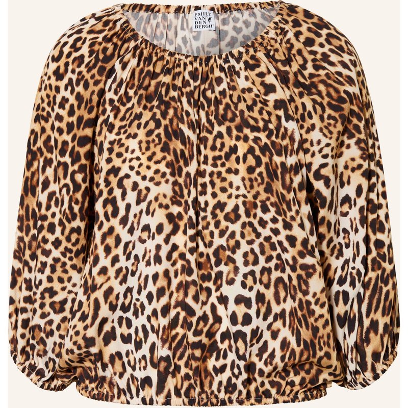 Emily Van Den Bergh Blusenshirt Carmen Mit 3/4-Arm braun