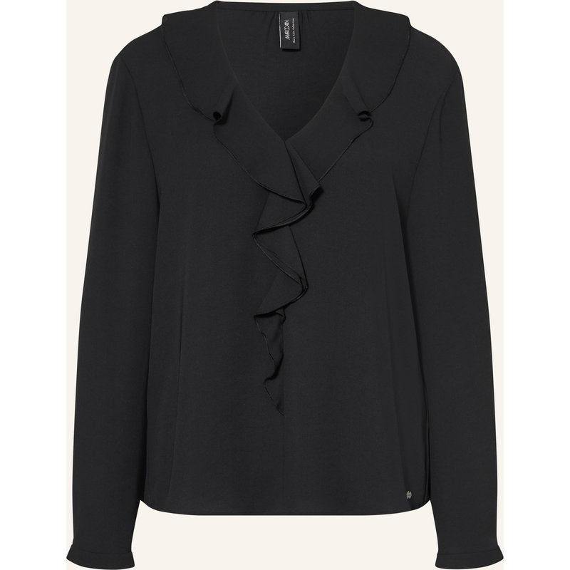 Marc Cain Blusenshirt Mit Volants schwarz