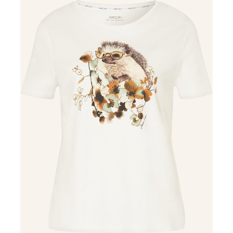 Marc Cain T-Shirt Mit Schmucksteinen Und Pailletten weiss