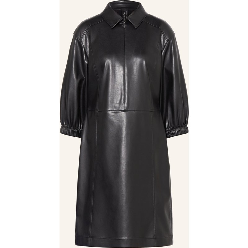 Marc Cain Kleid In Lederoptik Mit 3/4-Arm schwarz