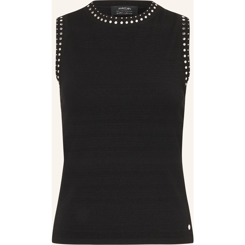 Marc Cain Stricktop Mit Nieten schwarz