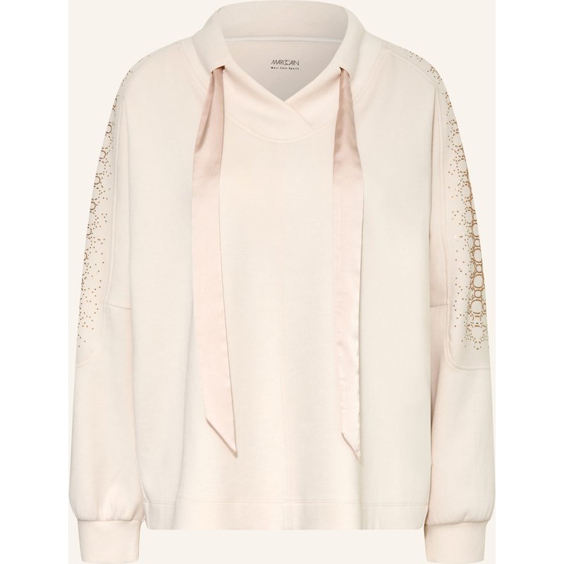 Marc Cain Sweatshirt Mit Schmucksteinen beige