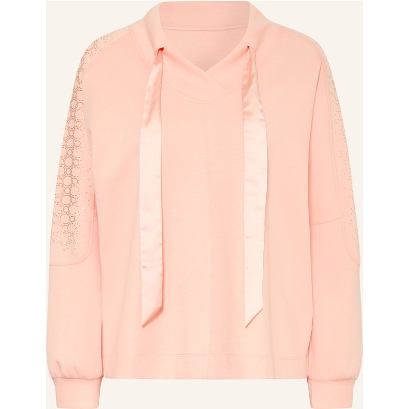 Marc Cain Sweatshirt Mit Schmucksteinen orange
